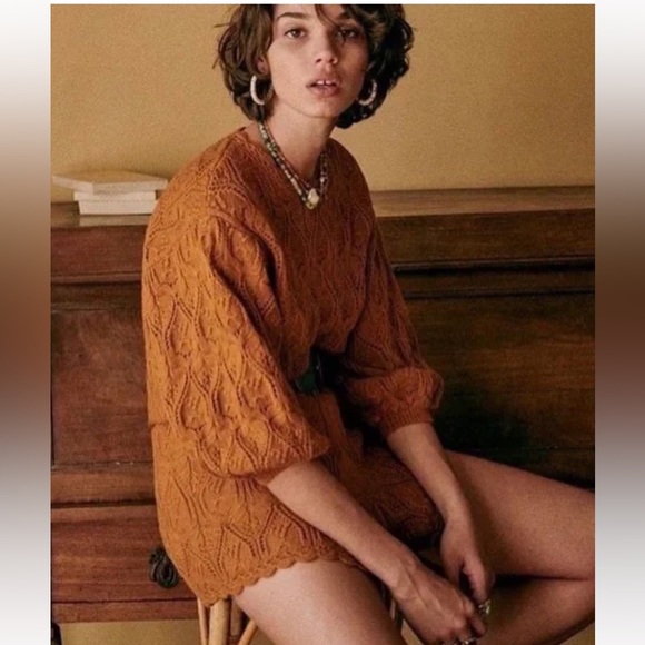 Sezane Brown Knit Shorts - Picture 2 of 12